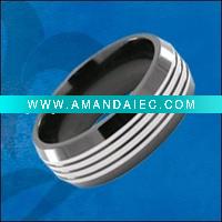 Wholesale black engagment titanium ring