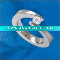 Wholesale Hot selling titanium CZ ring