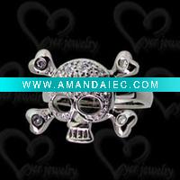 Wholesale skull ring in sterling silver fashion jewelry