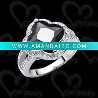 Wholesale 2011 fashion rings in black stone jewelry