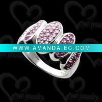 Wholesale 925 silver fashion zircon rings jewelry