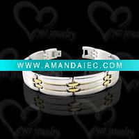 Wholesale costume jewelry of 316l stainless steel bracelet shining polished