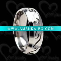 Wholesale titanium couple ring shiny polished