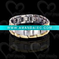 Wholesale Fashion jewelry of 316l stainless steel bracelet with plating gold