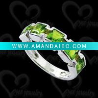 Wholesale Fashion ring jewellery in 925 silver setting CZ stone jewelry