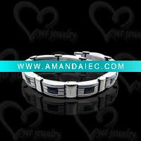Wholesale stainless steel chain bracelet with shining polished