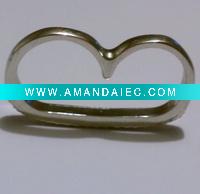 Wholesale two finger fashion rings with 3D design jewelry