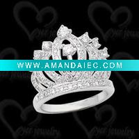 Wholesale Unique 925 sterling silver cz rings jewelry