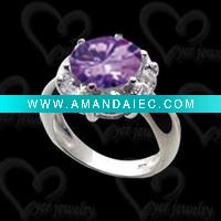 Wholesale Unique sterling silver cz rings jewelry