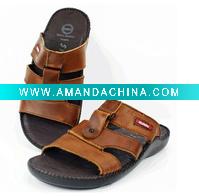 Wholesale Top quality men beach slippers,designer summer sandals,comfortable leather slippers