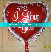 Wholesale Red Metallic Mylar Heart Balloon