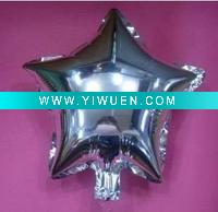 Wholesale plain star shape Mylar balloon- silver , 6inch , minimum 100 pcs