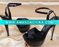 Wholesale Fashion women leather sandals with platform