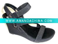 Wholesale BX1023-5 Wedge PU sandals for women
