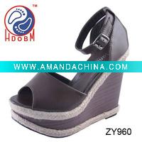 Wholesale peep toe wedge sandals for women