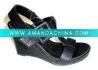 Wholesale BX1023-6 Wedge PU sandals for women