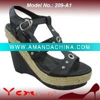 Wholesale PU Fashion Lady Sandal with platform