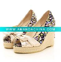 Wholesale fashion women's high heel clogs shoe,wedge shoes