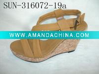 Wholesale SUN-316072-19(ladies' EVA wedge sandals,high heel sandals)