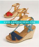 Wholesale fashion women's high heel clogs shoe,wedge shoes