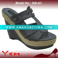 Wholesale PU Fashion Lady Sandal with platform