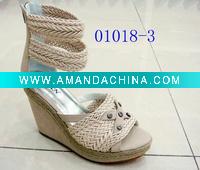 Wholesale 2011 New design wedge PU lady sandal