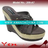Wholesale PU Fashion Lady Sandal with platform