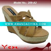 Wholesale PU Fashion Lady Sandal with platform