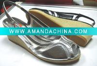 Wholesale lady wedges heel sandal (HXS-022-15498)