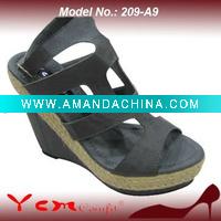 Wholesale PU Fashion Lady Sandal with platform