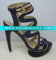 Wholesale 2012 hot sale, sexy leather Heel lady sandals!
