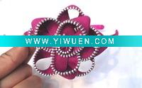 Wholesale fashion fabric zipper flower headband