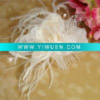 Wholesale Bridal flower Hair Comb Ivory