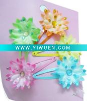 Wholesale enamel drop clip/colorful flower with diamond/hair accessories