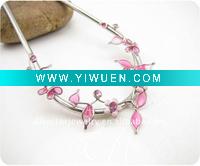 Wholesale pink colour flower hair clamp