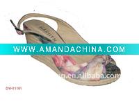 Wholesale colorful pattern fabric lady sandal