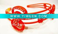 Wholesale 2011 fashion bright flower Plastic hair round comb accessories