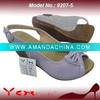 Wholesale New design PU Fashion Lady wedge heel sandal