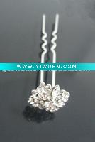 Wholesale Rhinestone Flower Silver Bridal Hair Pins