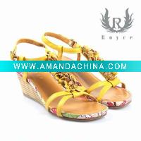Wholesale Environmental Outsole Lady Wedge Sandal Manufacture