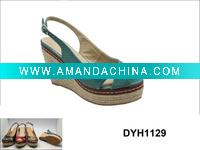 Wholesale women sexy wedge peep toe shoes snake pattern shoes