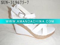 Wholesale WENZHOU SANDAL SUN319675-7(lady's fashion comfort wedge sandals)