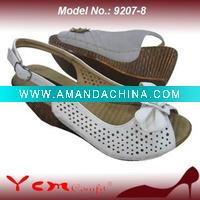 Wholesale New design PU Fashion Lady wedge heel sandal