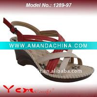 Wholesale PU Lady Fashion Wedge-heels Sandal