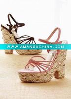Wholesale elegant bridal wedge heel sandal