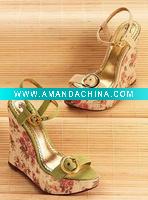 Wholesale elegant bridal wedge heel sandal