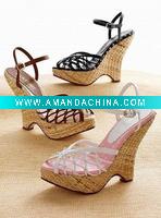 Wholesale elegant bridal wedge heel sandal