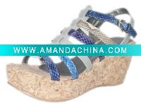 Wholesale women wedge heel shoe(sandal)