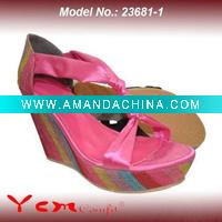 Wholesale Fashion Lady Wedge heel Sandal boots