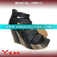 Wholesale Fashion Lady Wedge heel Sandal boots